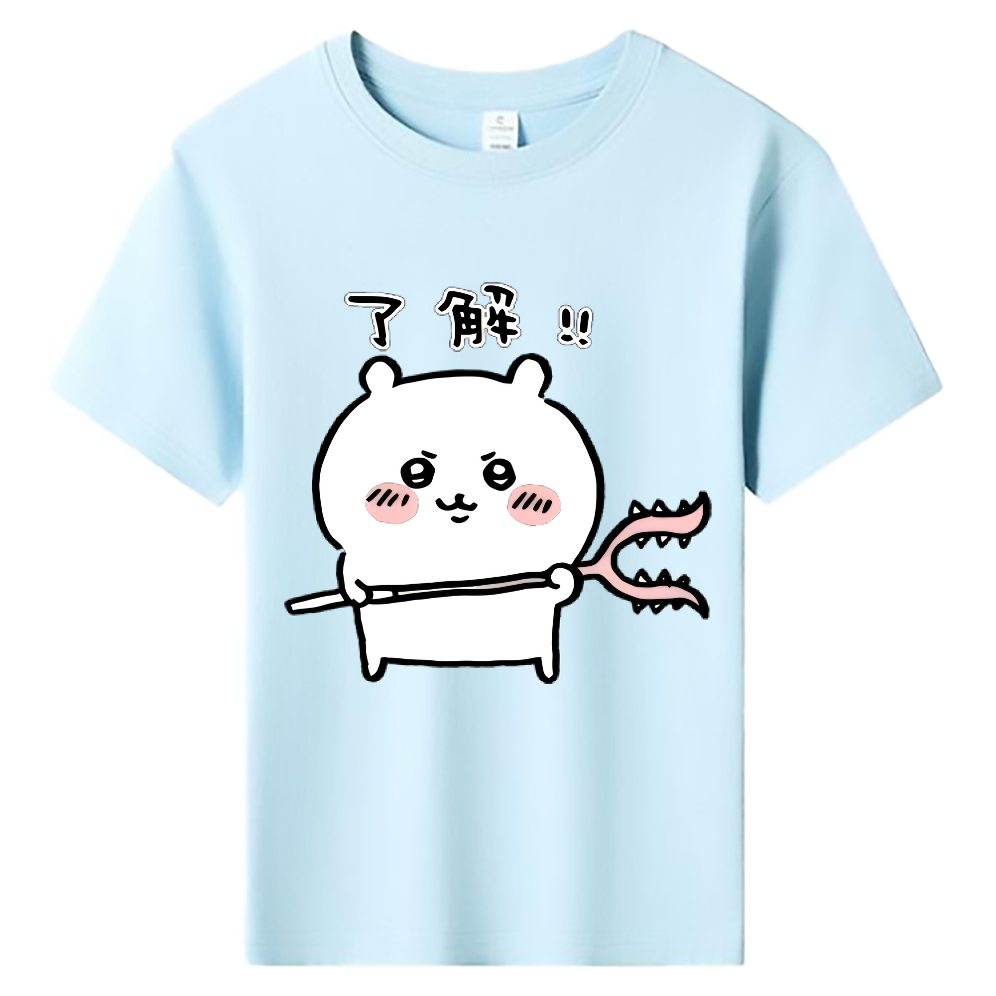 （画像用） ちいかわ ちいかわ Chii-kawa chiikawa 綿100％キッズTシャツ（フロントプリント）